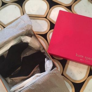 Kate Spade Bison bootie black suede bow